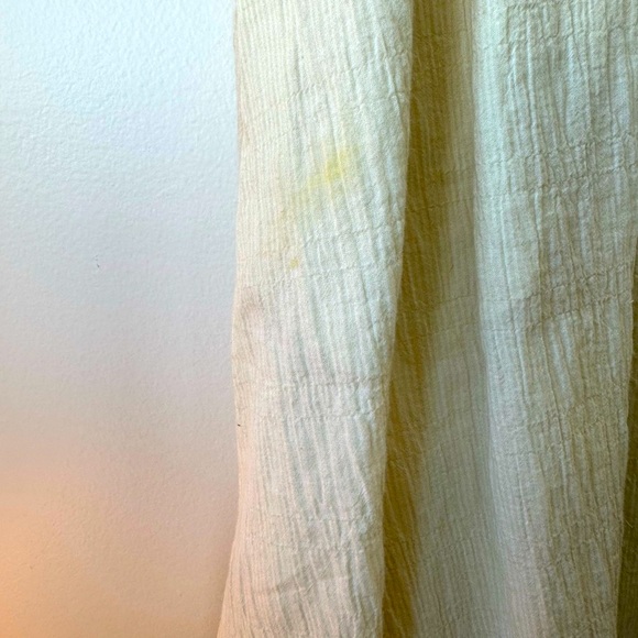 Madewell Cream Ruffle Mini Apron Dress - Picture 4 of 5